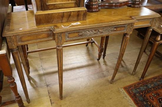 French carved beech breakfront side table